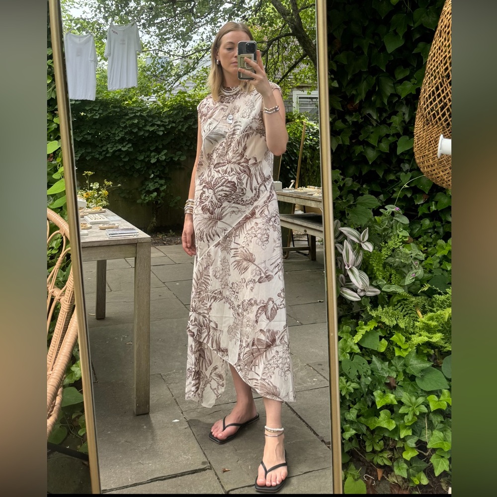COS bias cut floral dress